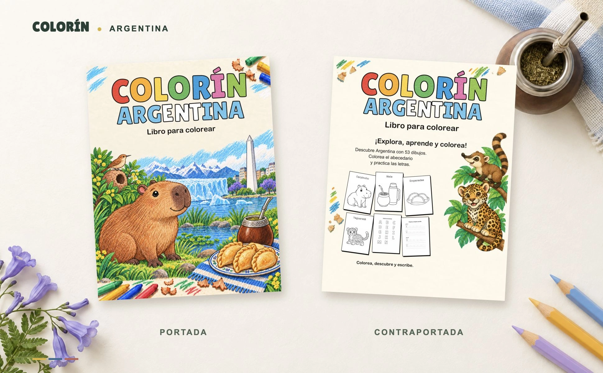 Portada y contraportada de Colorín Argentina