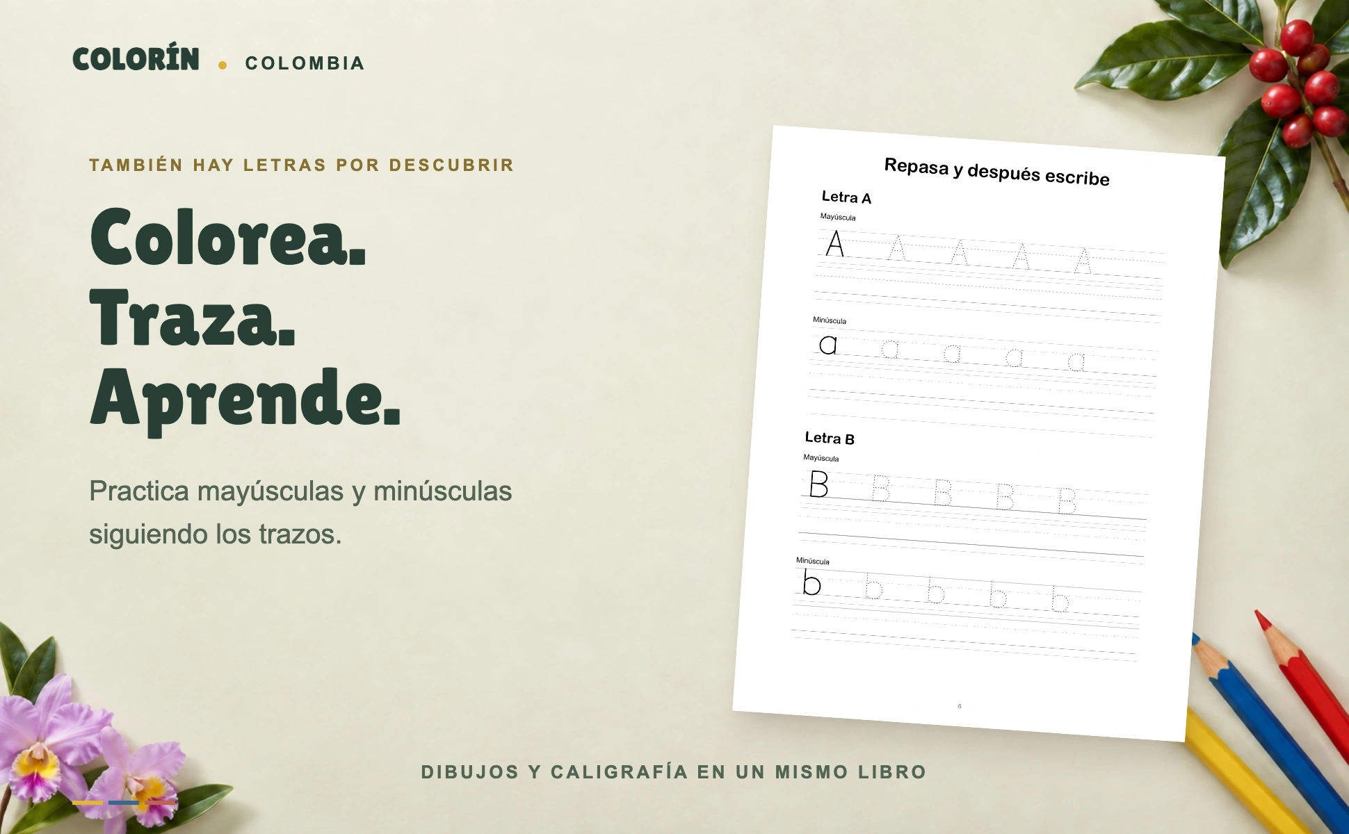 Caligrafía de A y B en mayúsculas y minúsculas de Colorín Colombia